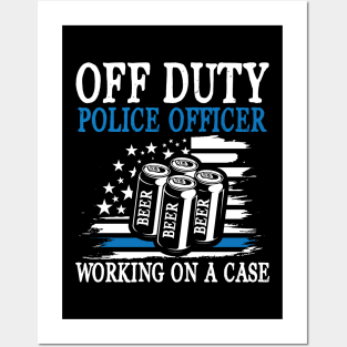 Off Duty Police Officer Working on a Case Posters and Art